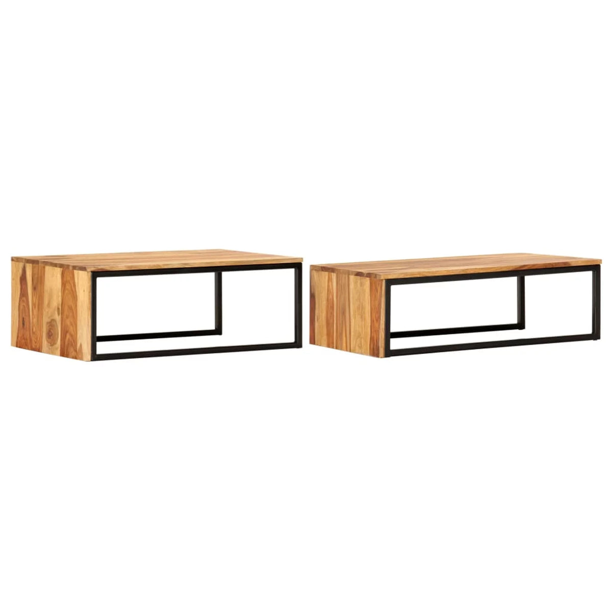 2 pcs Solid Sheesham Wood Nesting Tables G75879