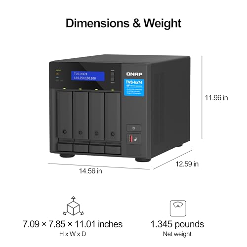 4 Bay Desktop NAS with Intel Pentium Gold CPU, 8GB DDR4 Memory D348