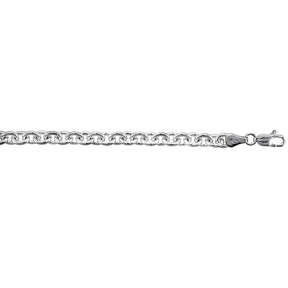 925 Sterling Silver Cable Link Chain Bracelet 5.8mm N32586