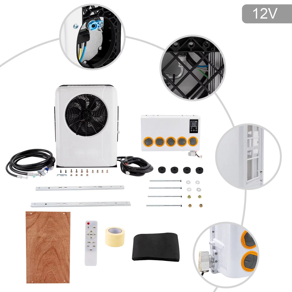 Mini Split AC 6800 BTU ONLY COLD 12V w/Remote Control Q560509