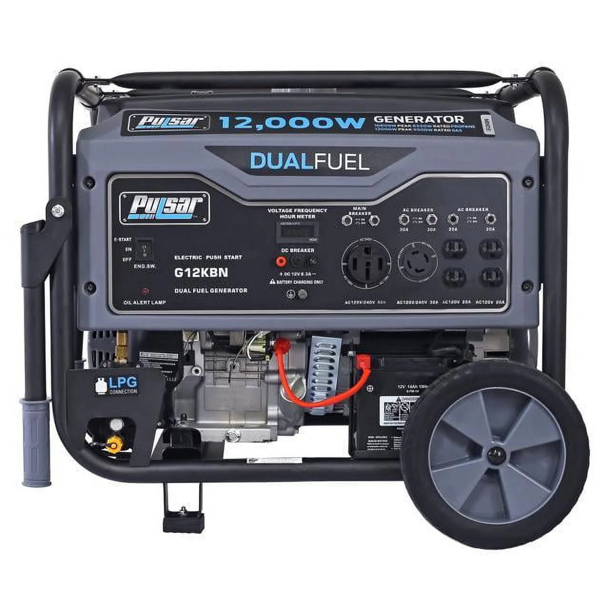 12,000W Dual Fuel Portable Generator with Electric Start L16161