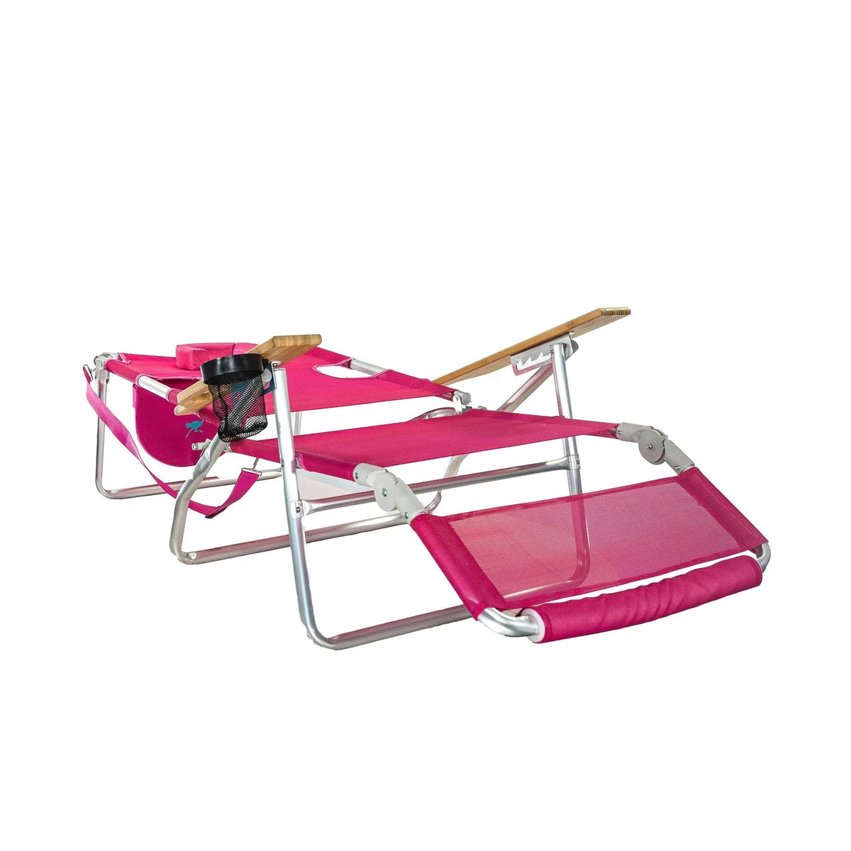 Light Aluminum Multi-Position Reclining Beach Chair, Pink 2 Pack Y15735