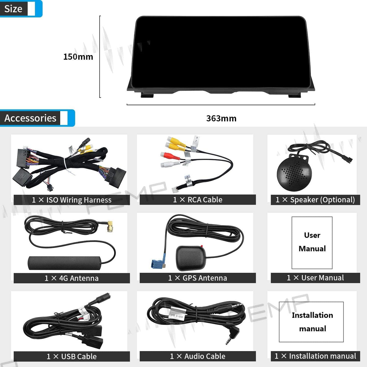 12.3 IPS Touch Screen Car Display for 5 Series Y202315