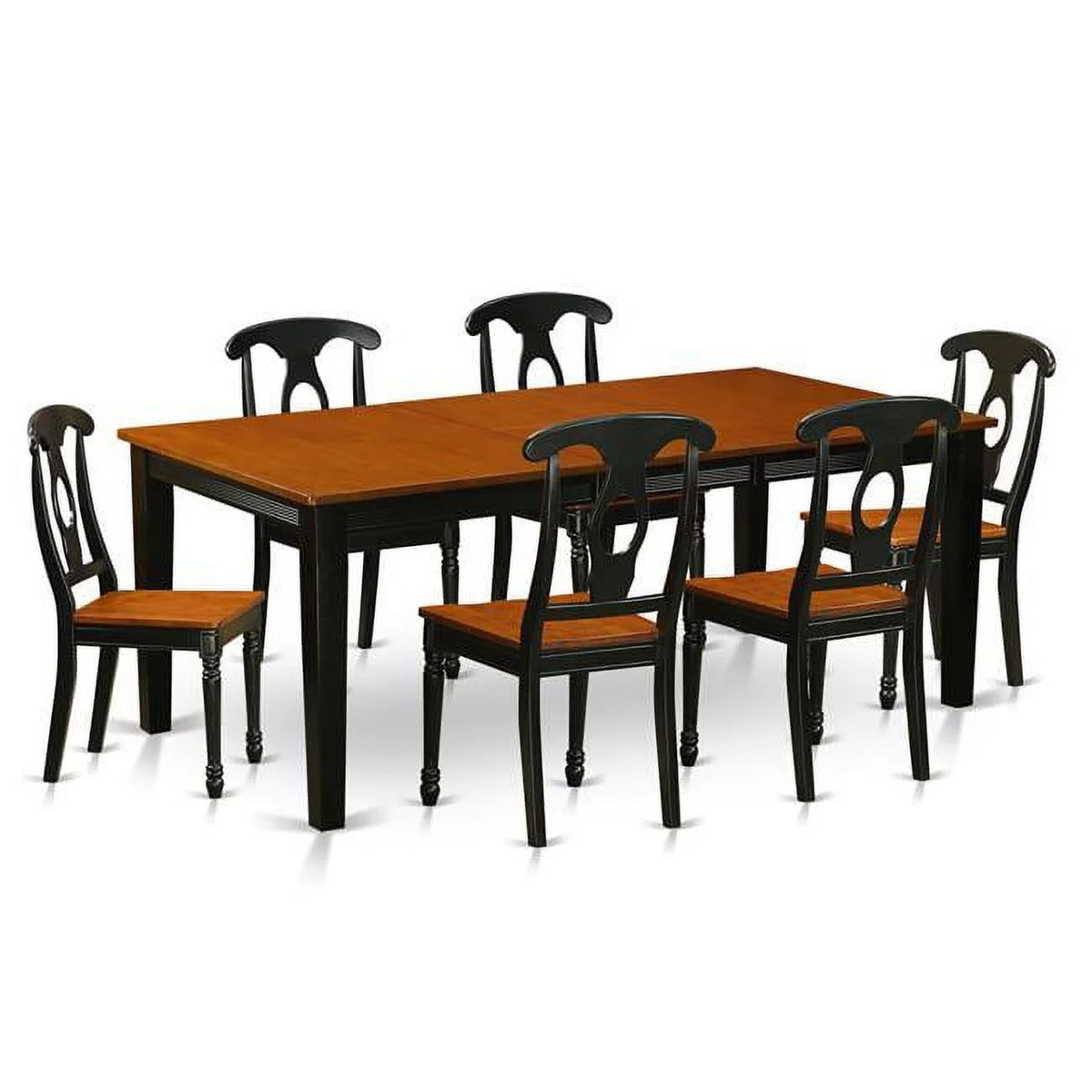 Black & Cherry 7 Piece Wood Dining Room Set M9595