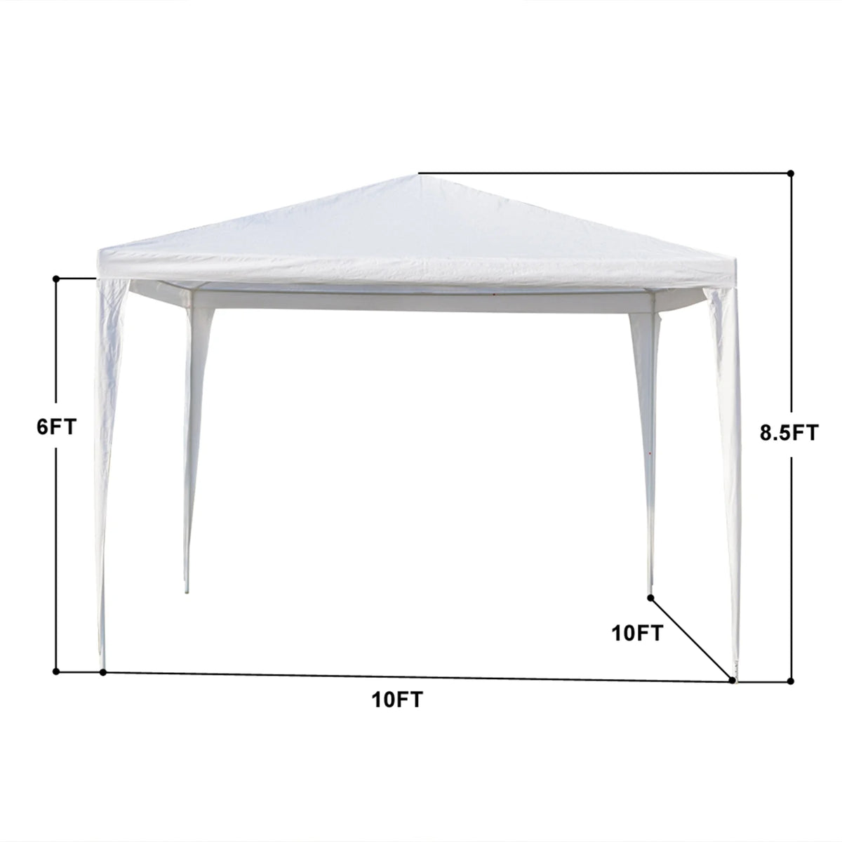 White Three Sides Waterproof Tent with Spiral Tubes I150