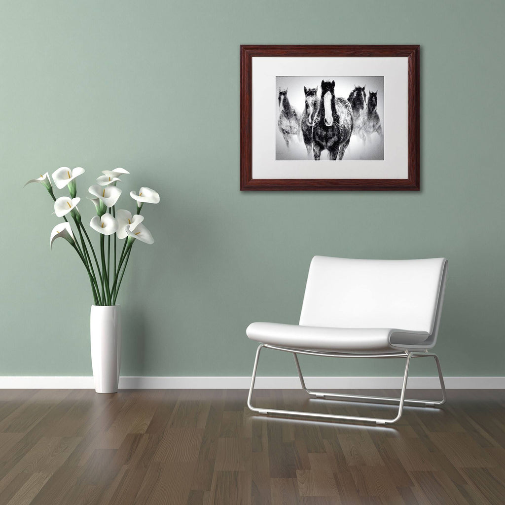 Winter Rumble Artwork Wood Frame, 16 by 20-Inch, White Matte B5210
