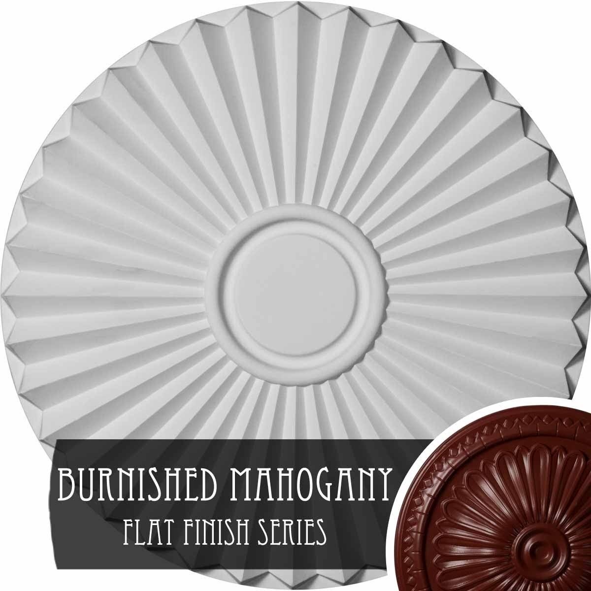 Hand-Painted Brushed Mahogany Ceiling Medallion Z62403