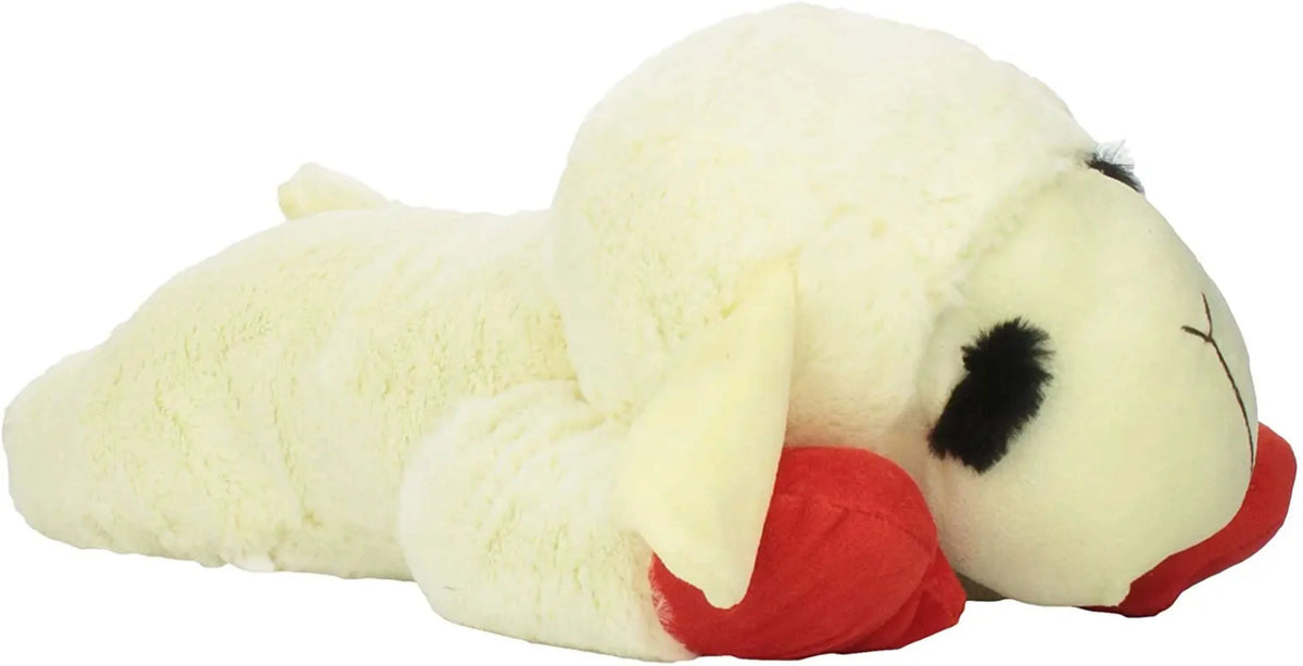 Jumbo White Plush Dog Toy with Squeaker, 24 inches I8348