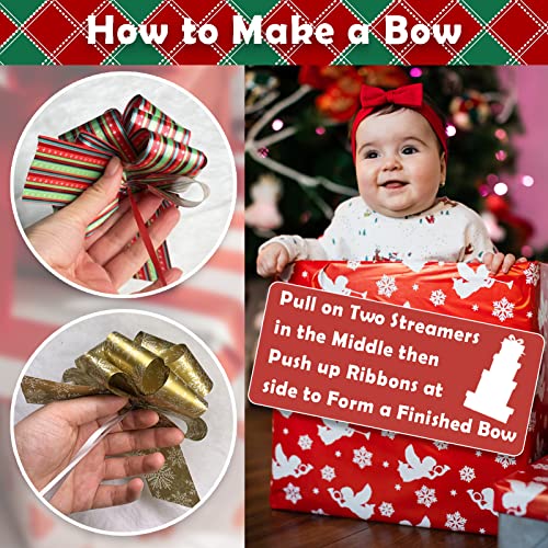 24 Pcs Foil Bows Assorted Patterns V77966