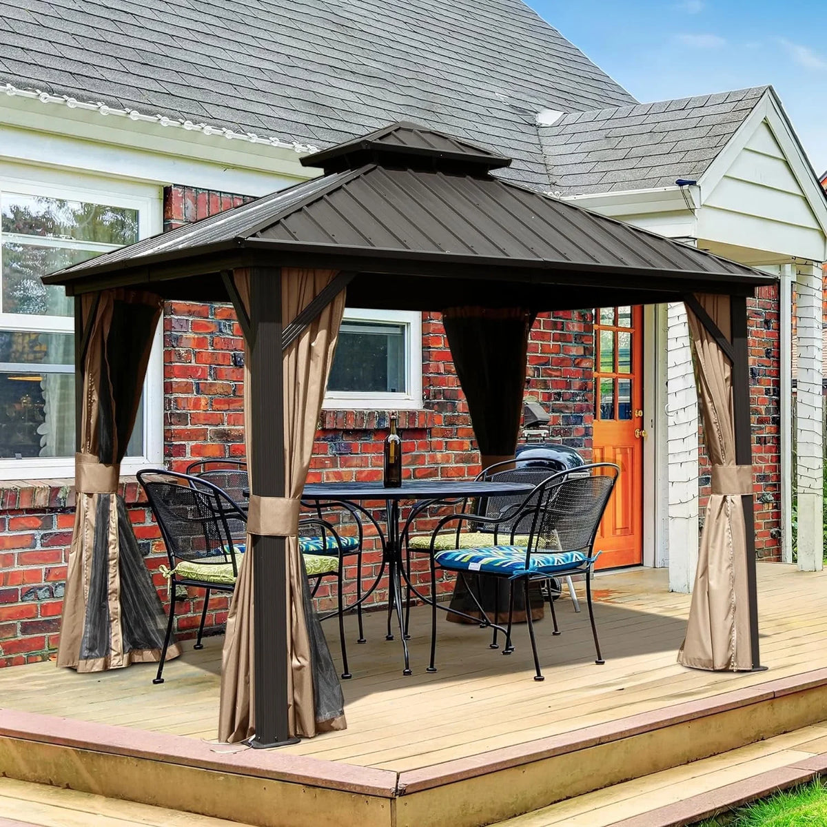 10x10x9.5ft Hardtop Gazebo Q635597