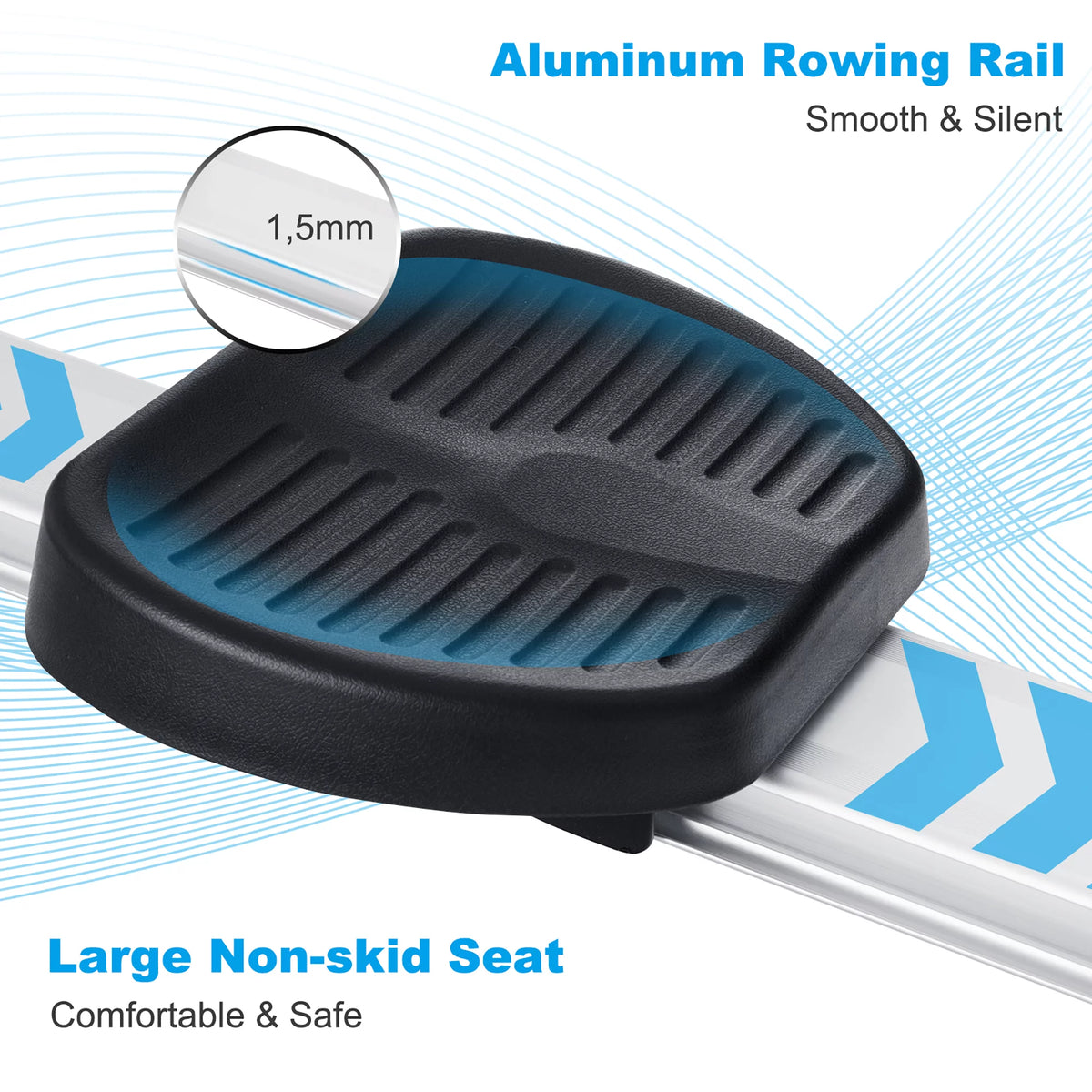 Magnetic Rowing Machine with LCD Display and Adjustable Resistance N244