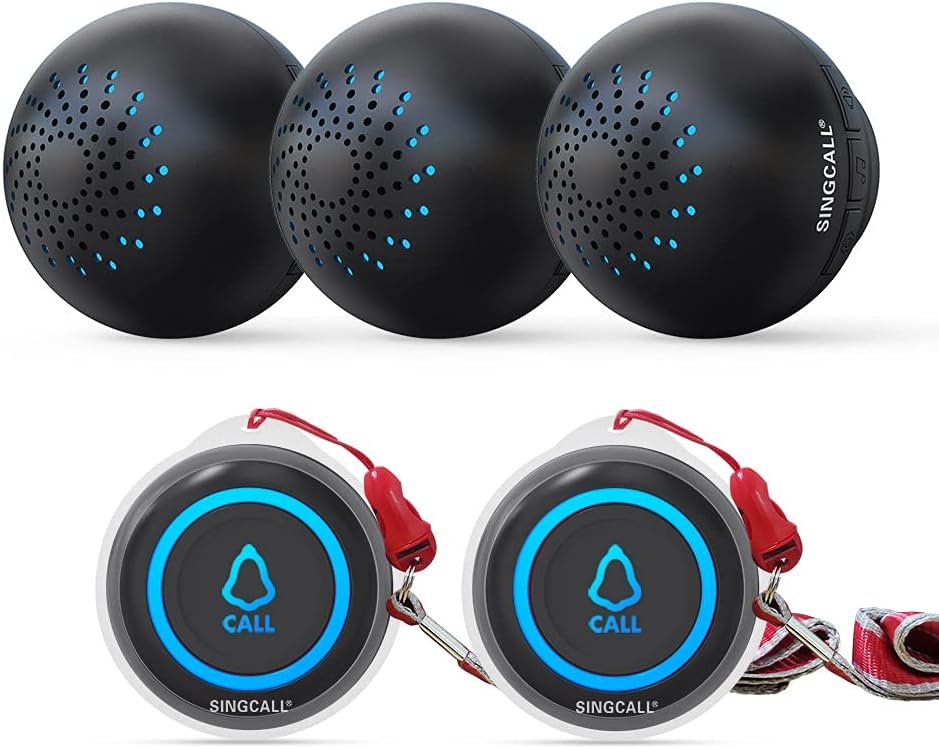 Wireless Call Button System 2 Transmitters 3 Plug-in Receiver Nurse Calling Alert V198