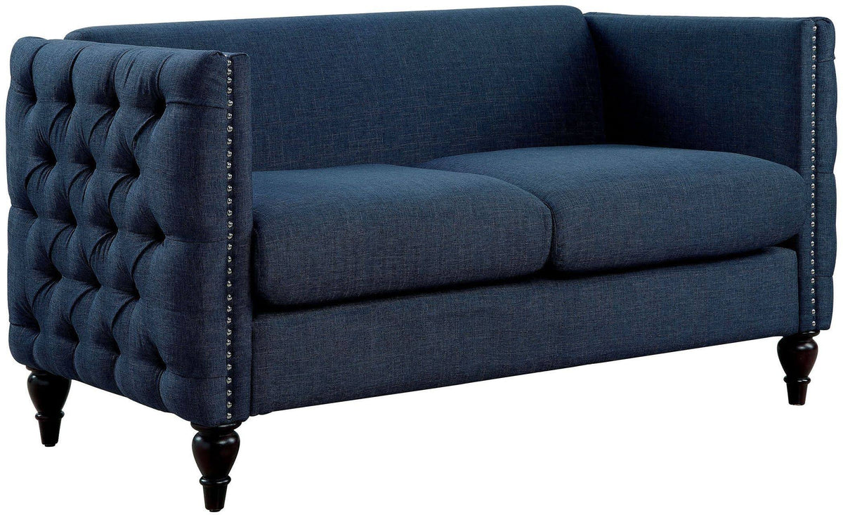 Emer Blue Loveseat V38057