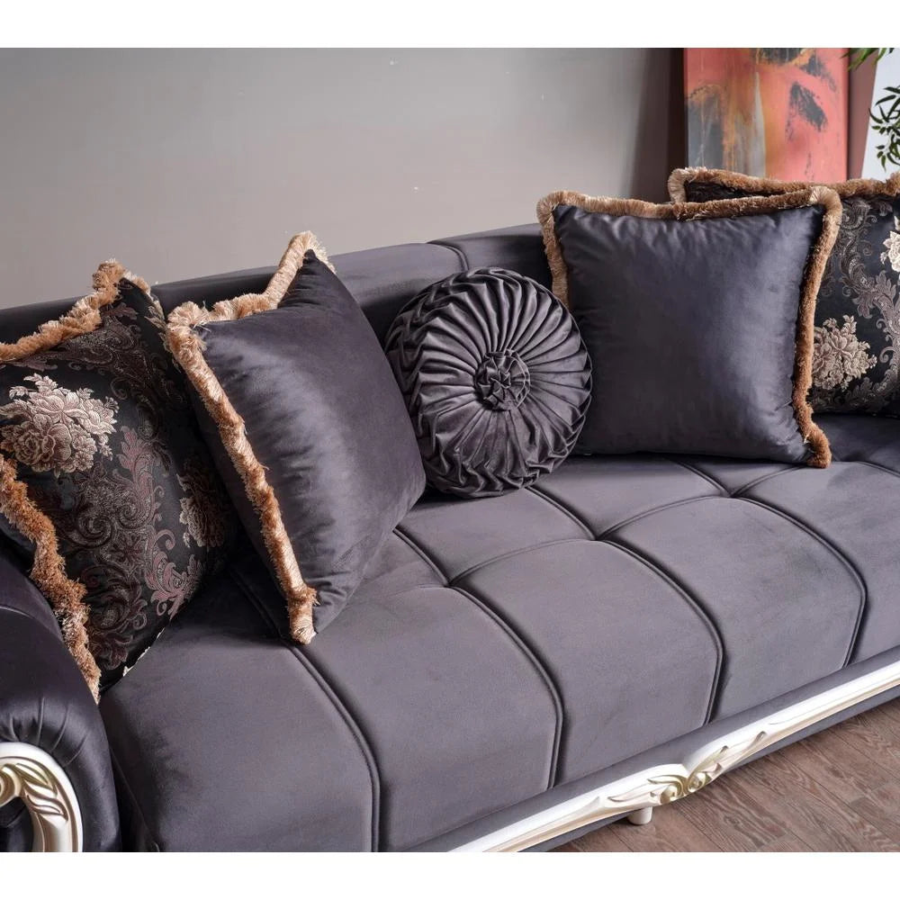 Anthracite Convertible Sleeper Loveseat C4532