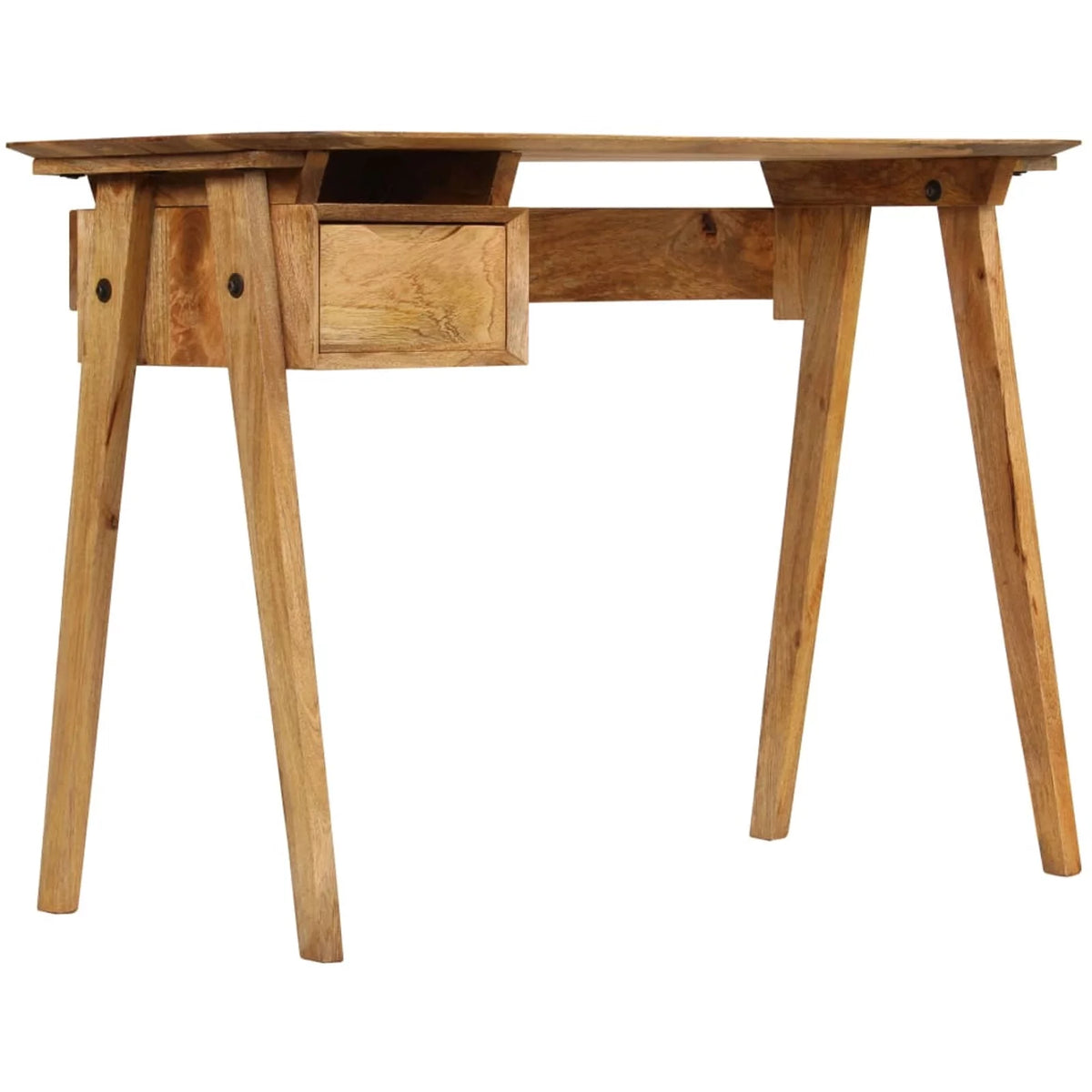Writing Table with Storage Drawer Mango Wood Computer Desk E3336