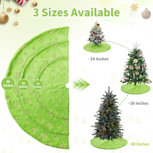 White 36 Inches Faux Fur Christmas Tree Skirt Z95440