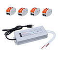 12V 200W Low Voltage Transformer IP67 Waterproof LED Driver Power Supply 200 Watts Adapter 110V AC to 12V DC Pack of 2 U2936