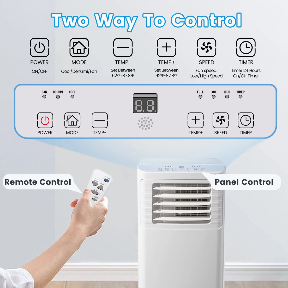 8000 BTU Portable Air Conditioner 3-in-1 H426971