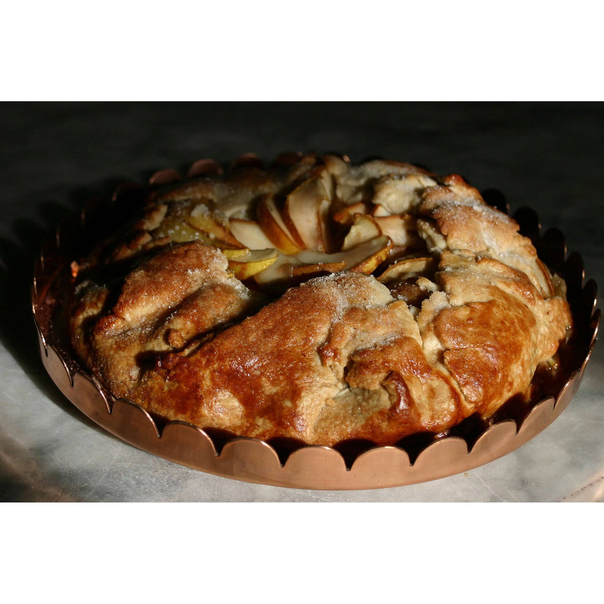 Copper Scalloped Tray S646955