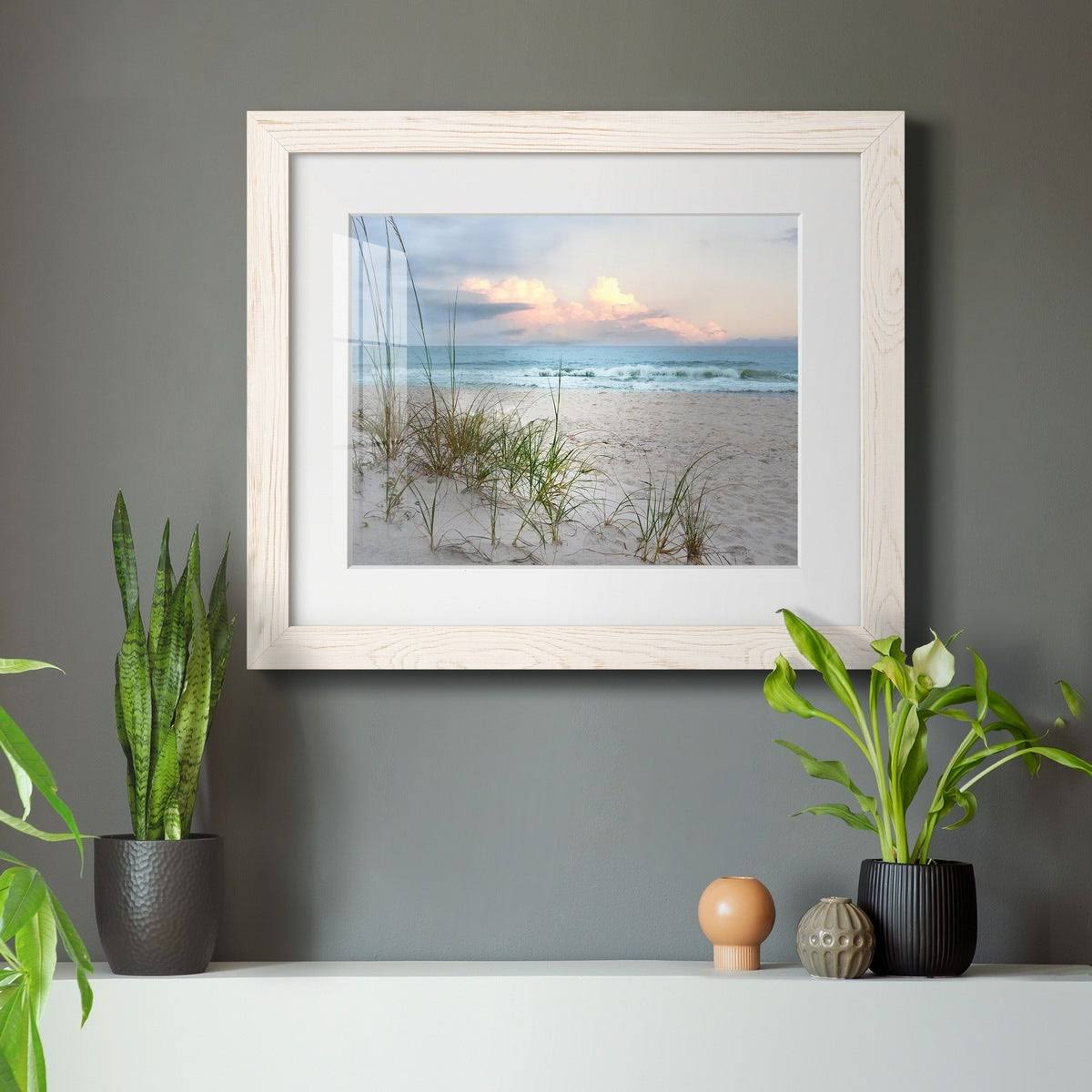 White Framed Print B897