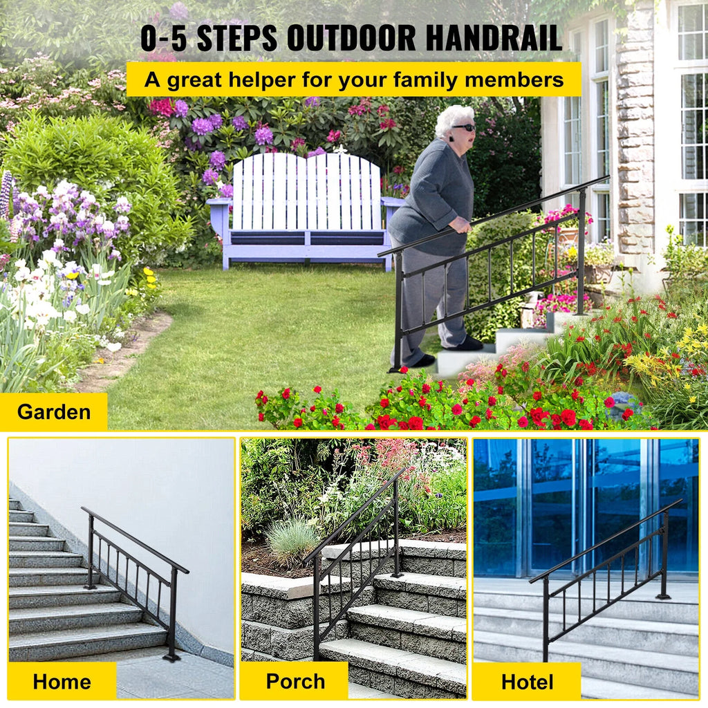 Black Handrail Stair Railing Kit L551131