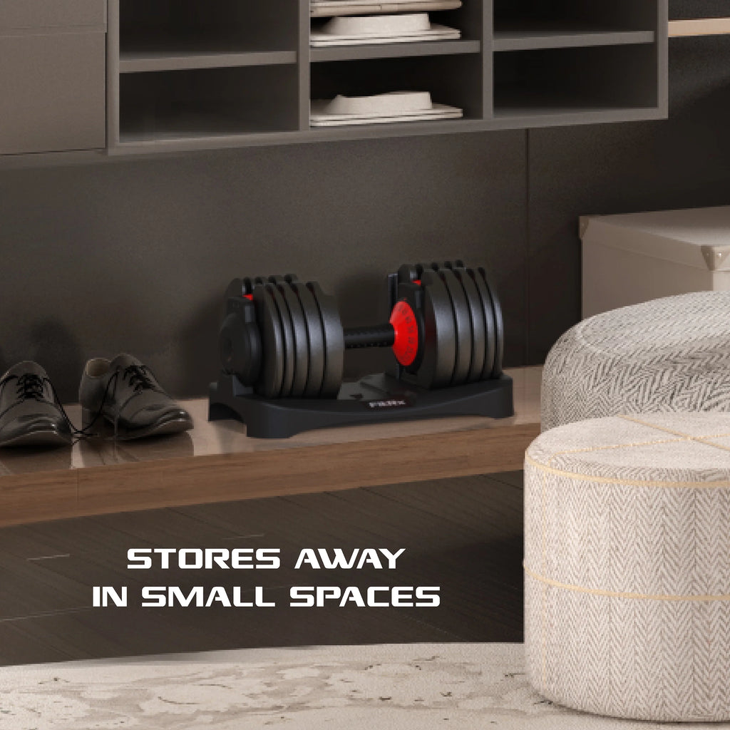 Adjustable Dumbbell 10-90 lbs Black I9784