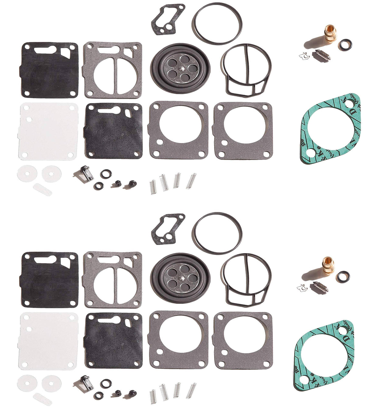 Dual Carb Rebuild Kit with Needle Seat & Base Gaskets X7605