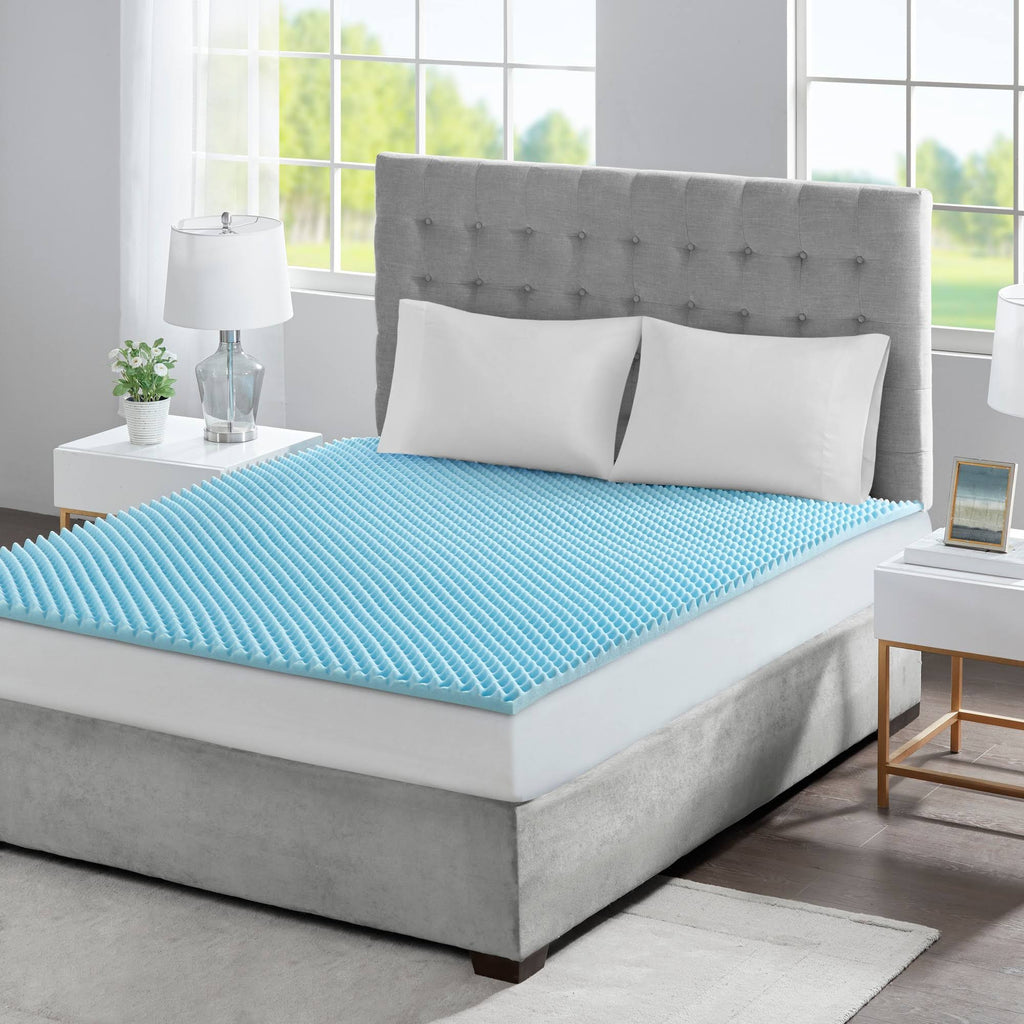 Blue California King Gel Memory Foam Topper I657