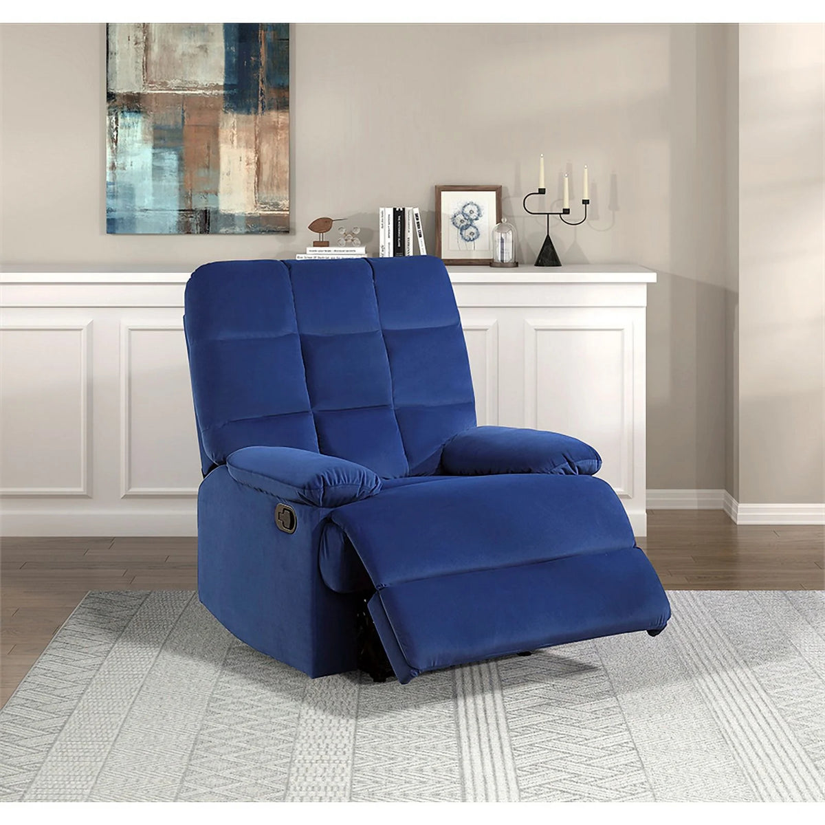 Blue Velvet Manual Recliner S89067