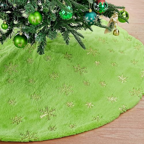 White 36 Inches Faux Fur Christmas Tree Skirt Z95440