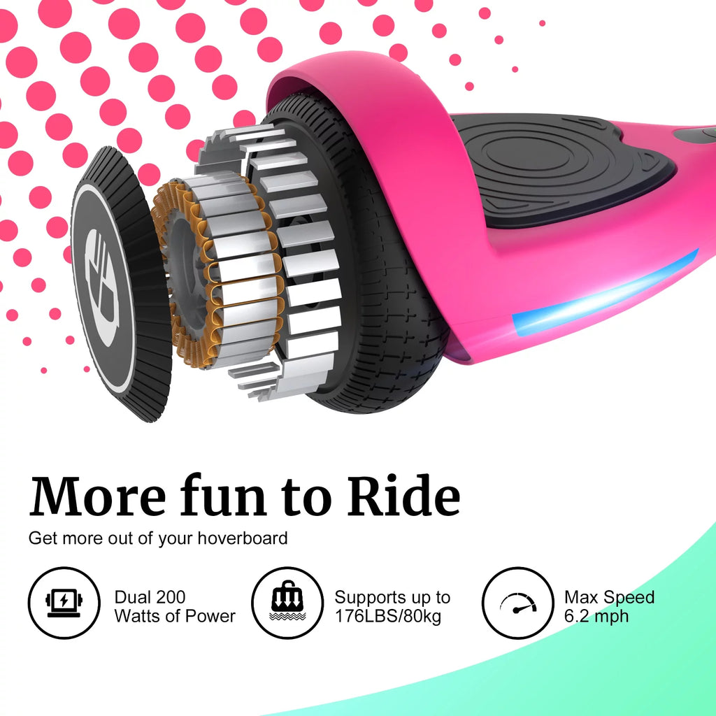 Pink Hoverboard 6.5" LED Wheels L500139
