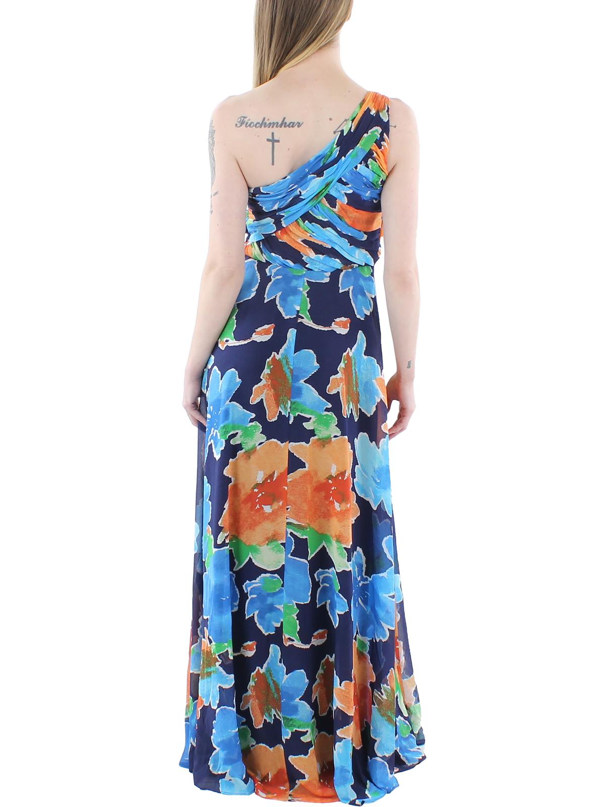 Chiffon Floral Print Evening Dress K611775