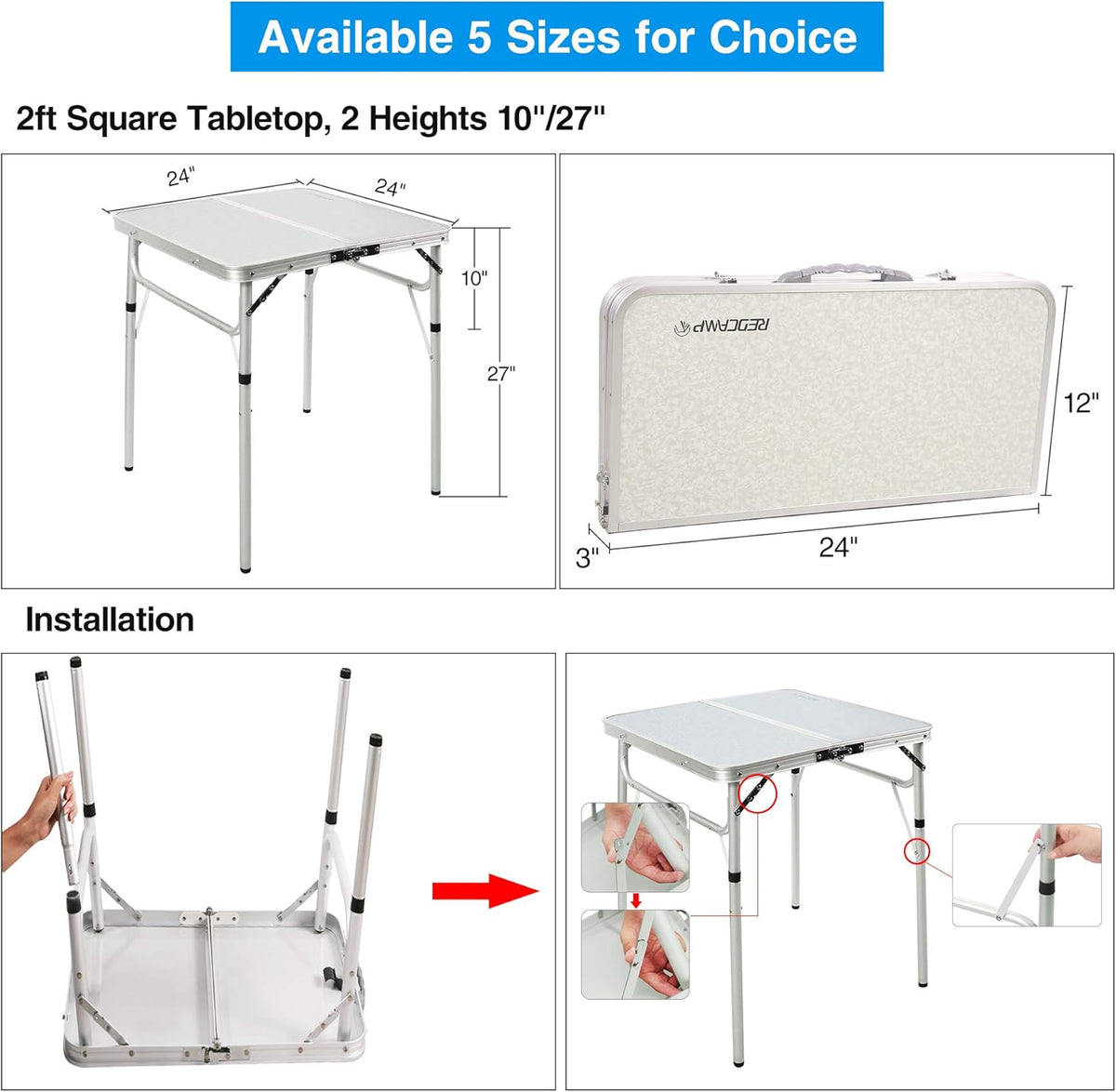4ft Portable Aluminum Folding Camping Table T84691