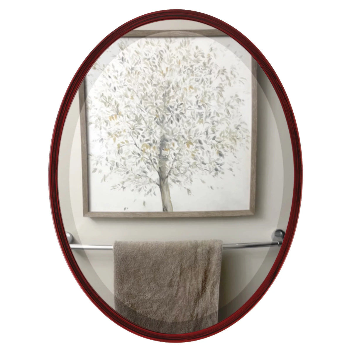 Black Cherry Oval Mirror S215