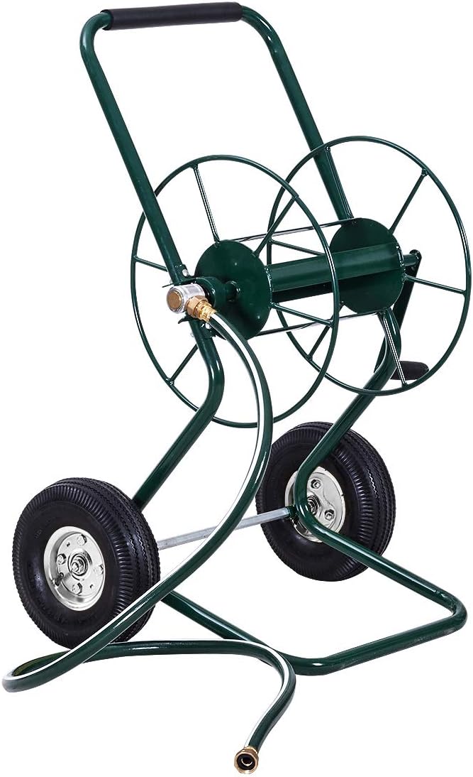 Steel Frame Garden Hose Reel Cart I877591