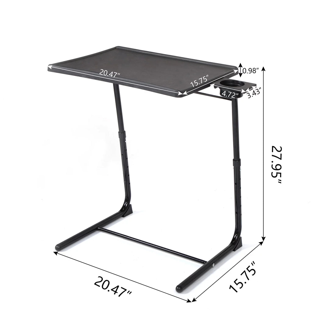 Black Adjustable Height & Angle Desk Set of 2 D3382