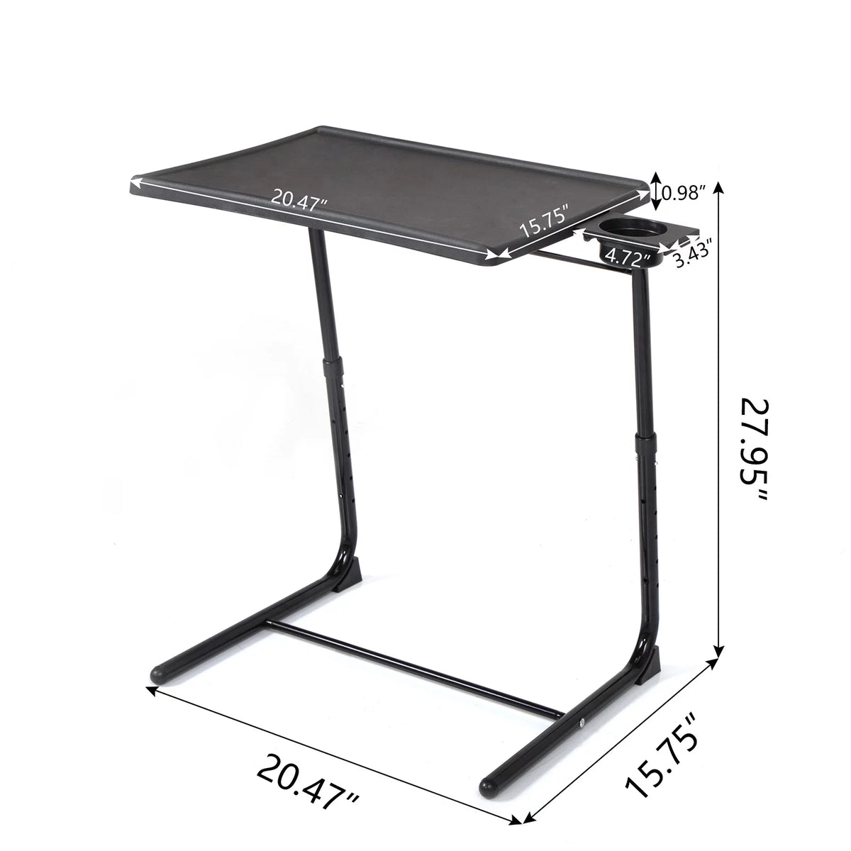Black Adjustable Height & Angle Desk Set of 2 D3382