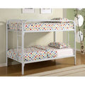 White Twin Over Twin Metal Bunk Bed B40565