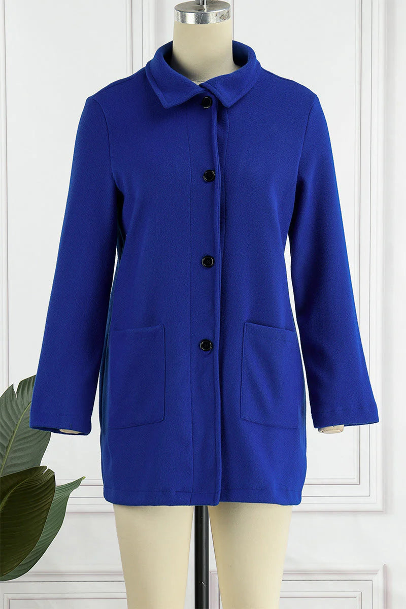 Solid Color Mandarin Collar Outerwear P52023