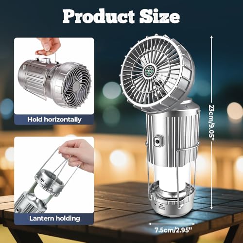 Portable Solar Camping Lantern with Fan Z75975