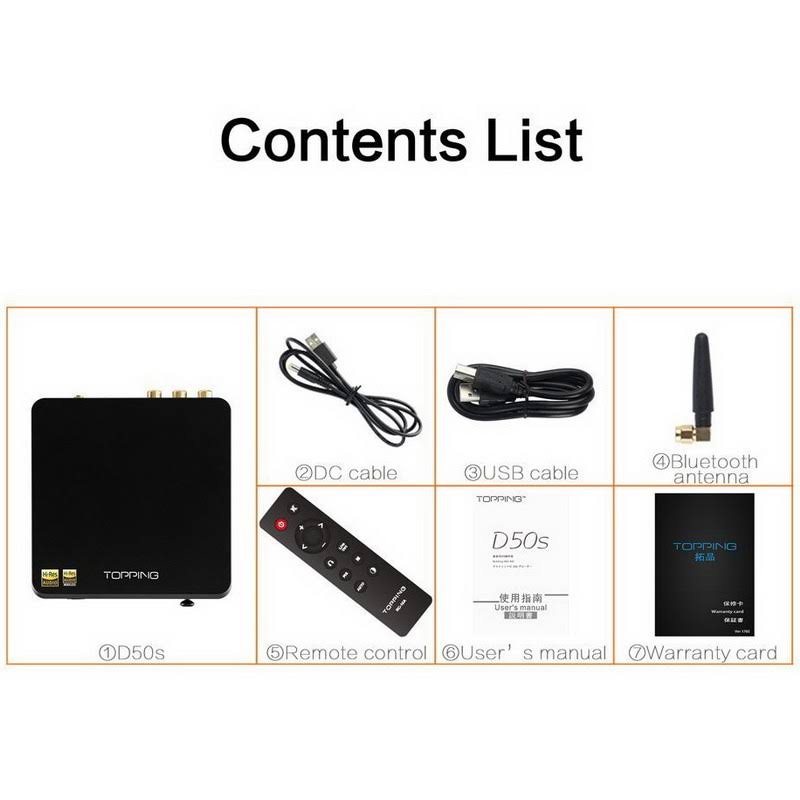D50s Hi-Res DAC Audio Decoder with Bluetooth USB Optical Coaxial X791