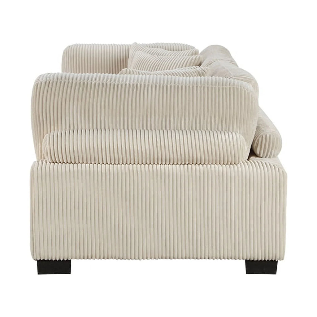 Beige Corduroy Loveseat R461