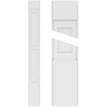PVC Two Equal Flat Panel Pilaster with Capital & Base (Pair) Q6249