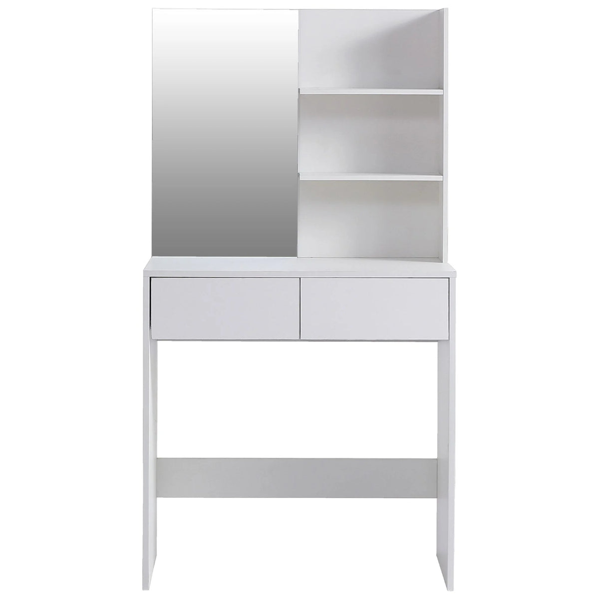 White Vanity Desk with Adjustable Lighting B71448