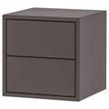 Dark Gray Wall Cabinet with 2 Drawers O629498