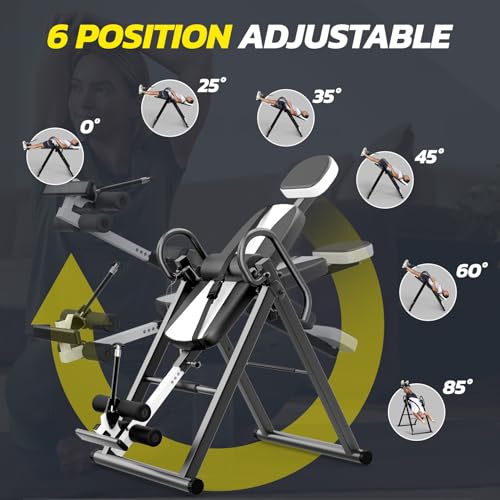 Heavy Duty Gravity Inversion Table 300 lbs Capacity with Adjustable Protective Belt O81005