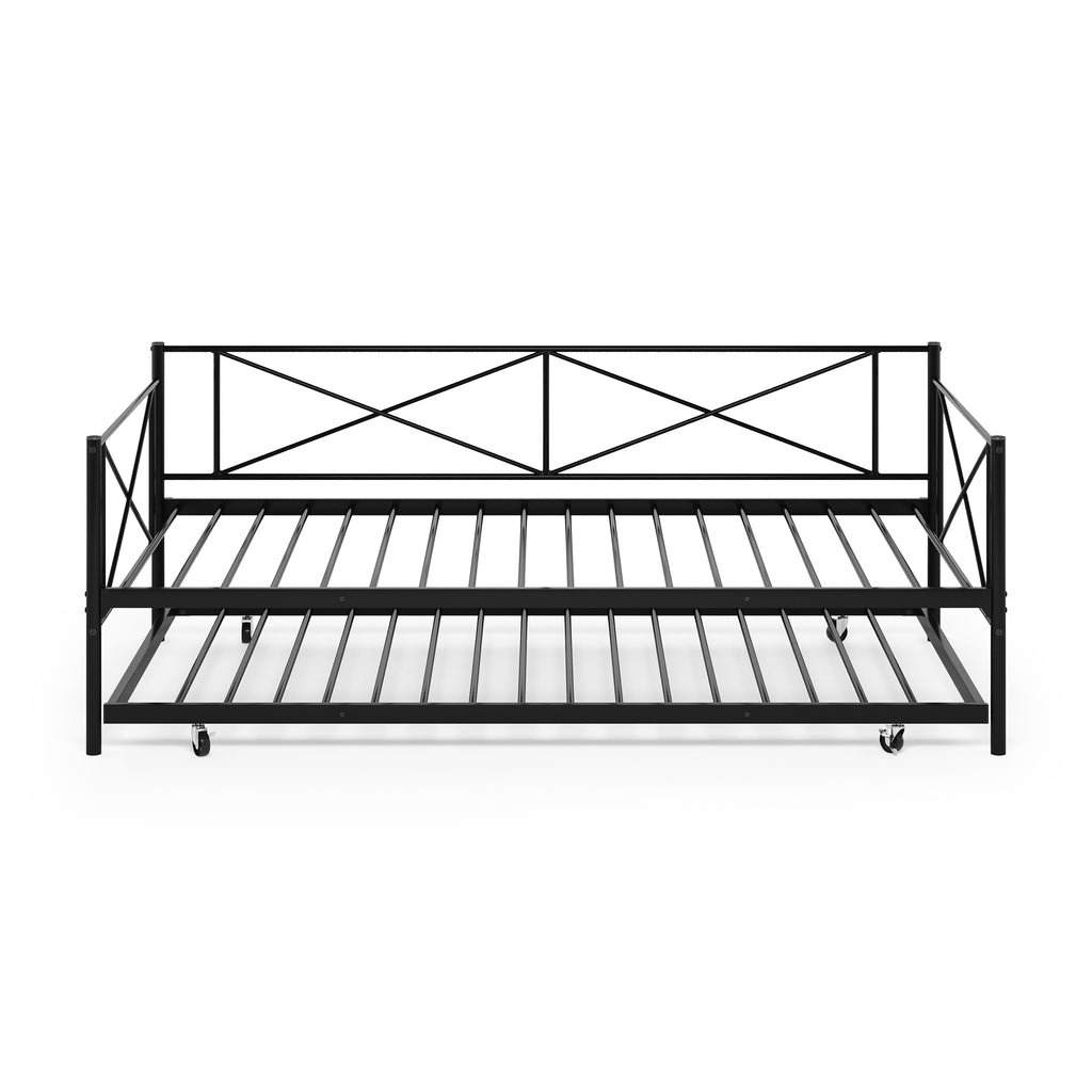 Twin Size Metal Daybed and Trundle H628916