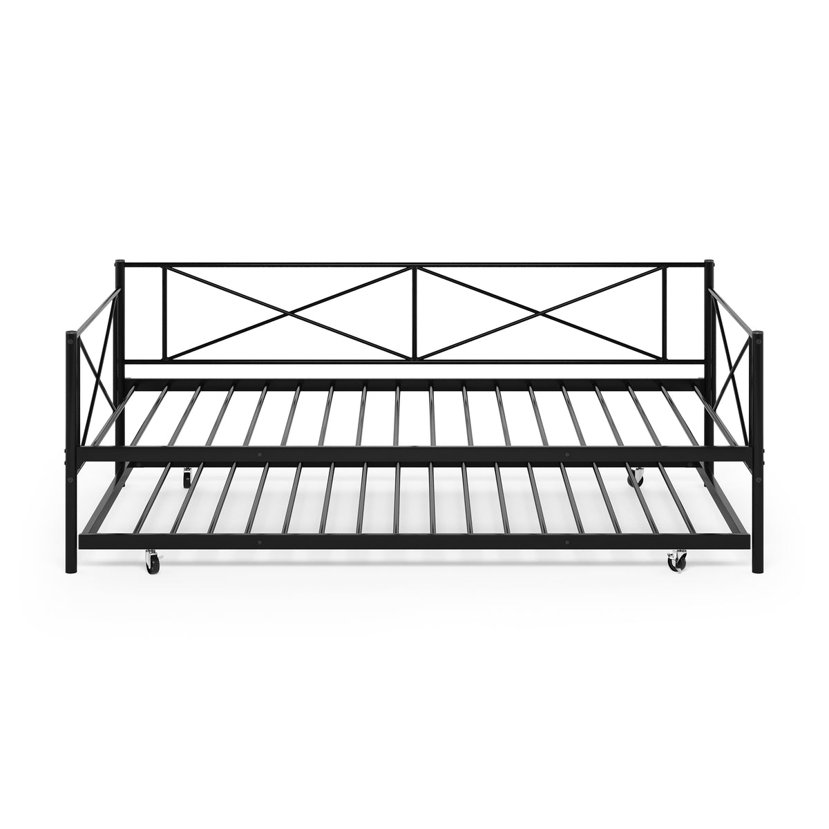 Twin Size Metal Daybed and Trundle H628916