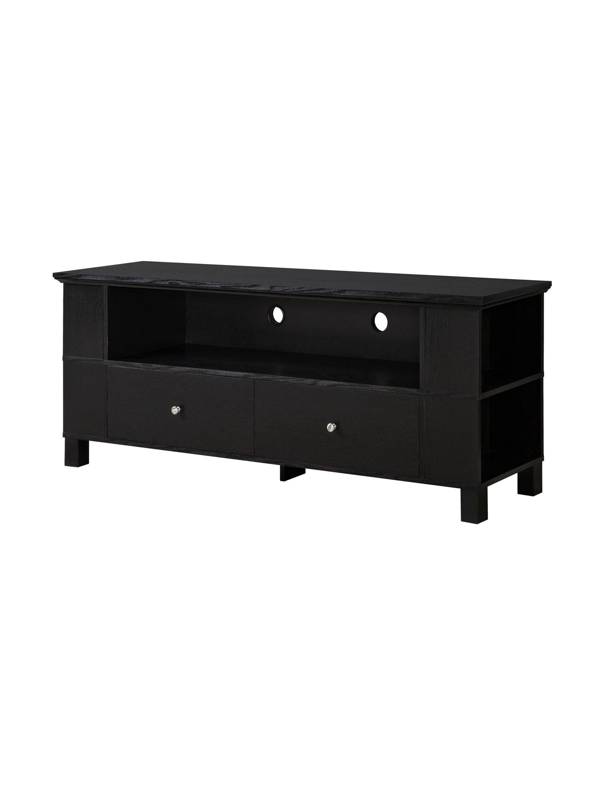 Black Wood TV Console with Storage N885195