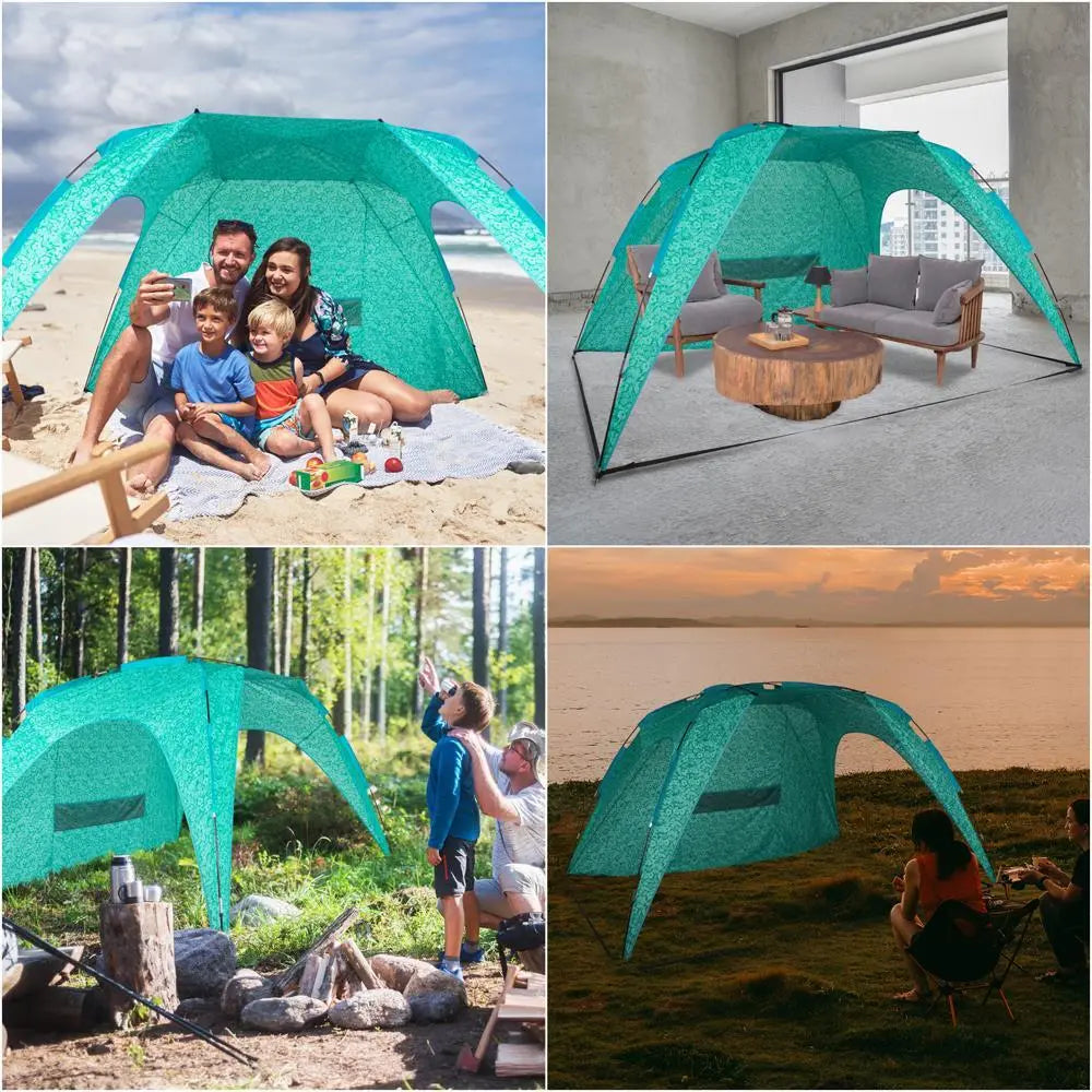 Pop Up Beach Tent Sun Shelter With Bag N98943